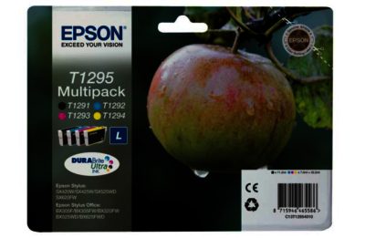 Epson Apple T1295 Black and Colour Ink Cartridge Pack.